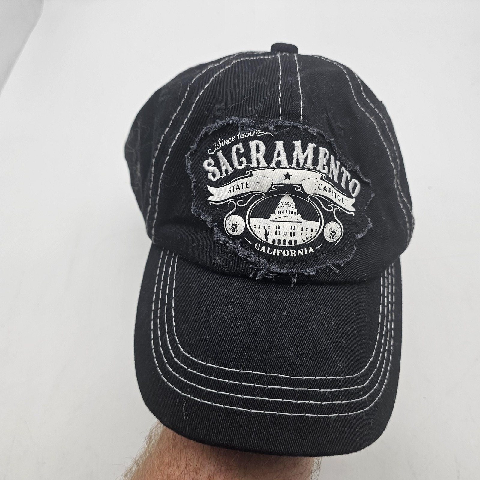 Sacramento California Hat Cap Strap Back Mens One Size Black Smith Novelty